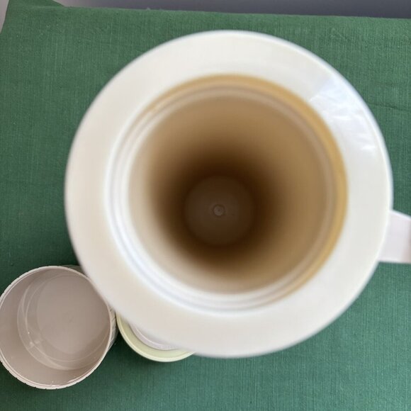 THERMOS KING Seeley Wide Mouth 24 OZ Yellow 7402 Removable Liner Stopper Vintage - Picture 4 of 7